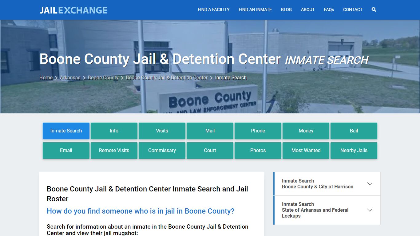 Boone County Jail & Detention Center Inmate Search